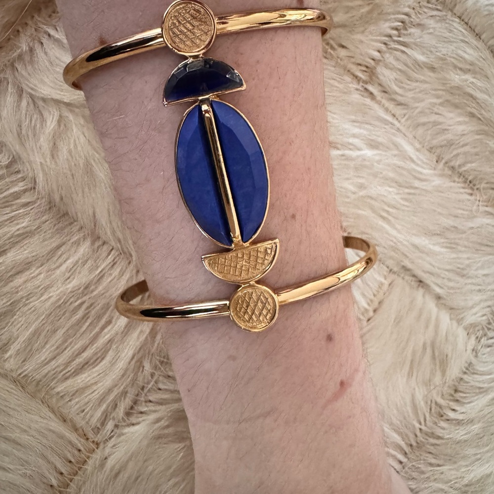 Trina Turk Gold and Blue Bracelet